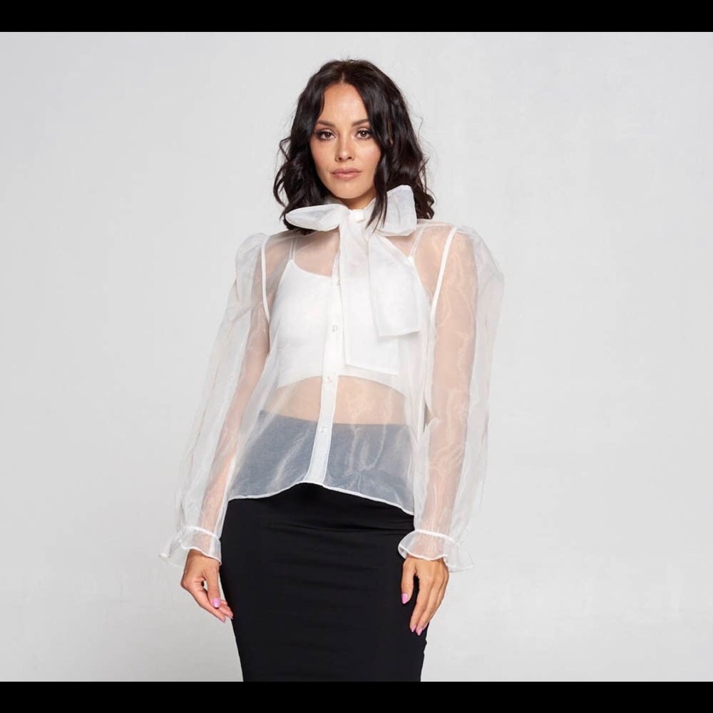 bow organza top
